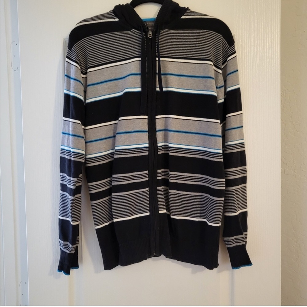 Retrofit Men's striped zip x Up hoodie  Large